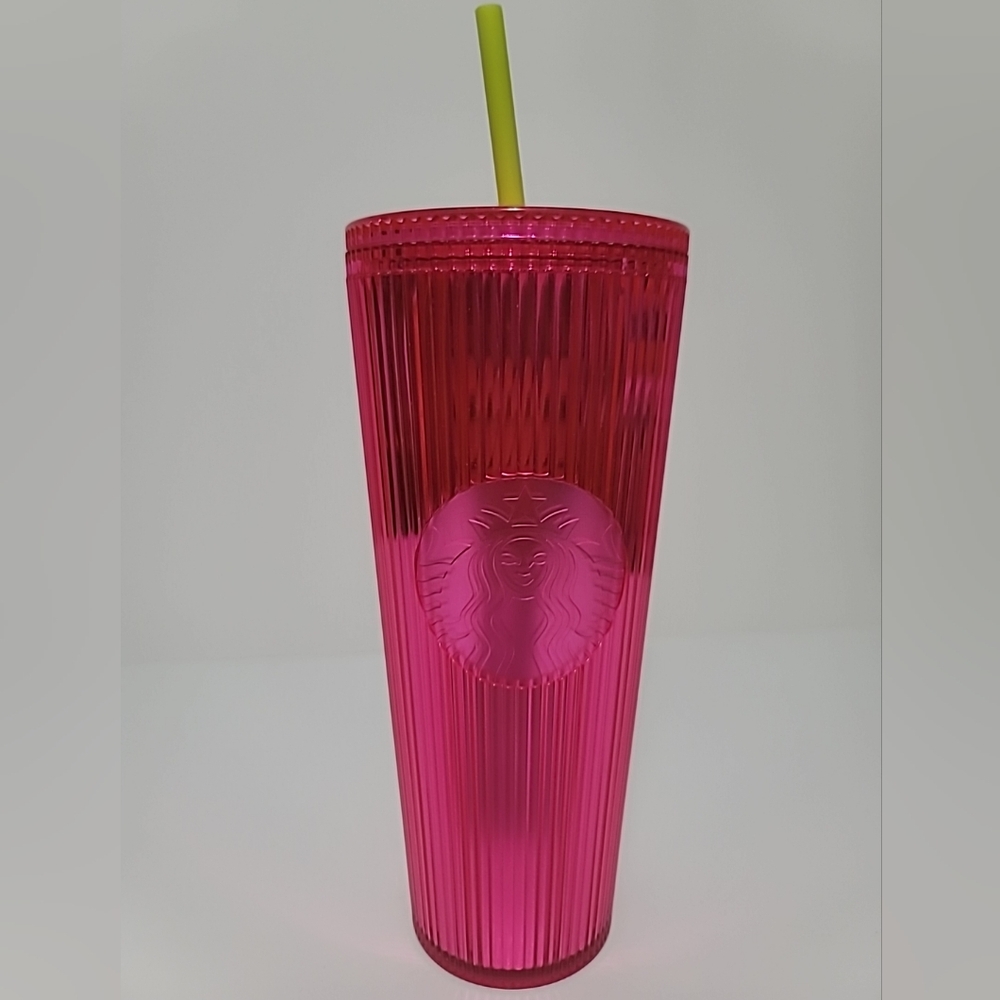 Starbucks Pink Tumbler with Straw
